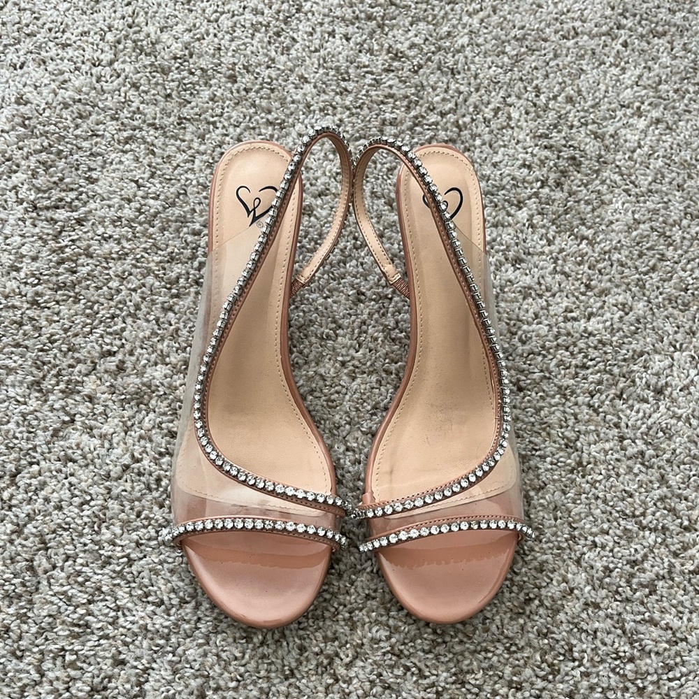 Elegant Women's Slingback Heels with Rhinestone Detail